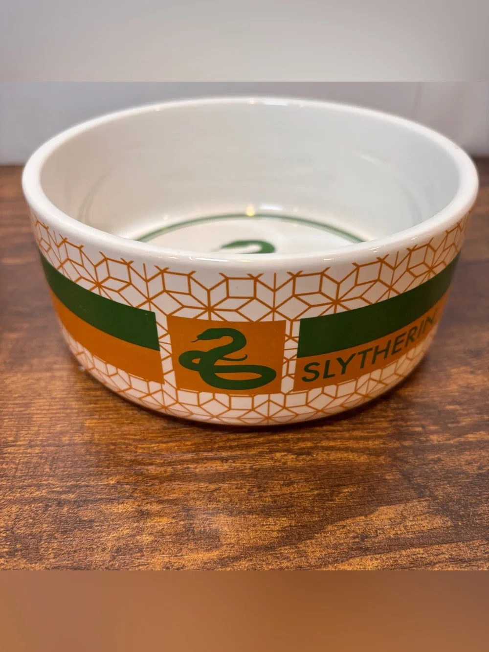 Harry Potter Slytherin Bowl Ceramic Pet Bowl for Dogs & Cats